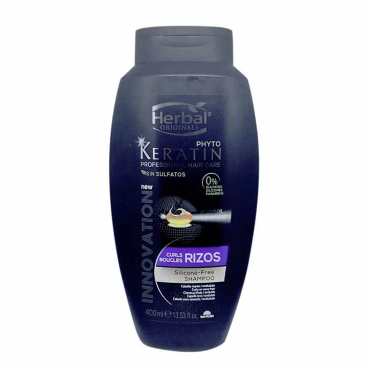 شامپو فیتوکراتین هربال مخصوص موهای فر حجم 400 میلی لیتر(اصل)