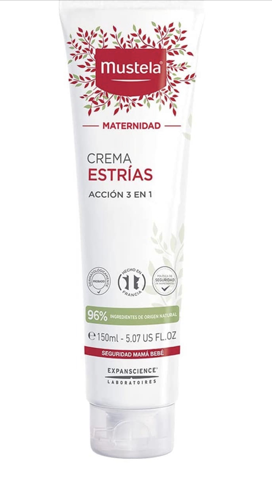 کرم ضد ترک پوست بدن موستلا فرانسه مدل Stretch Marks | فرمول 3 در 1 (150 میل) Mustela Maternité Stretch Marks Cream 3 in 1 | 150 ml