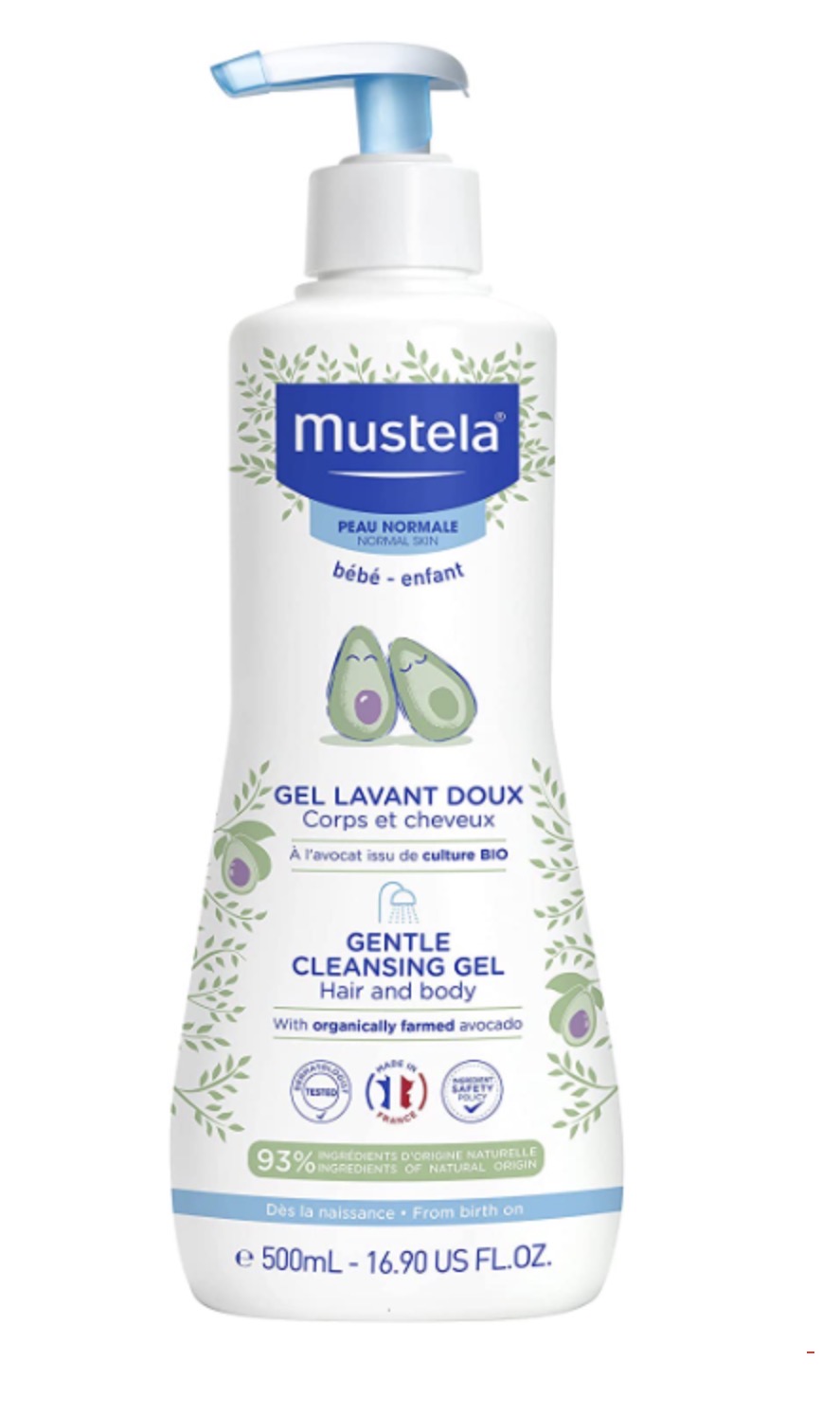 شامپو سر و بدن موستلا اصل فرانسه | 500 میلیلیتر Mustela Gentle Cleansing Gel | Hair & Body