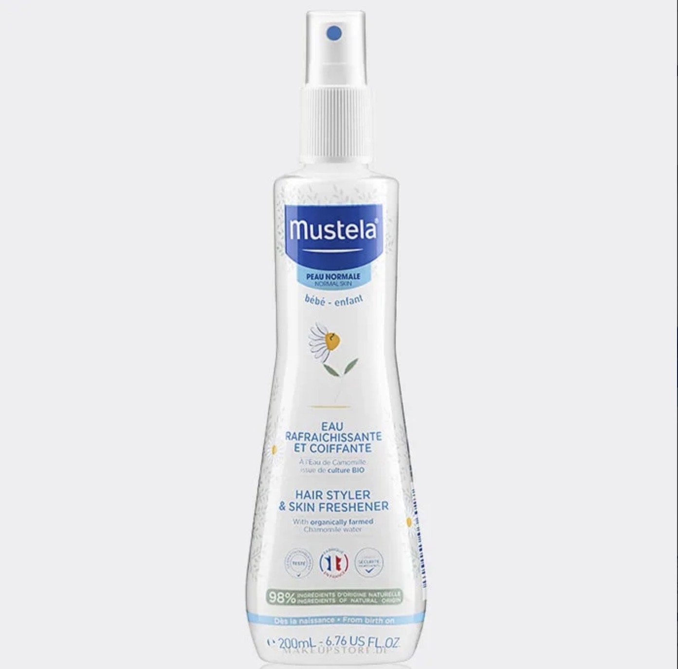 اسپری خوشبوکننده و آبرسان موی کودک موستلا Mustela Hair Styler & Skin Freshener (Eau Rafraîchissante Coiffante)