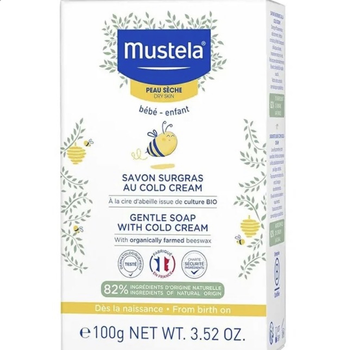 صابون کرمی کودک موستلا با کلد کرم Mustela Gentle Soap with Cold Cream مناسب پوست خشک